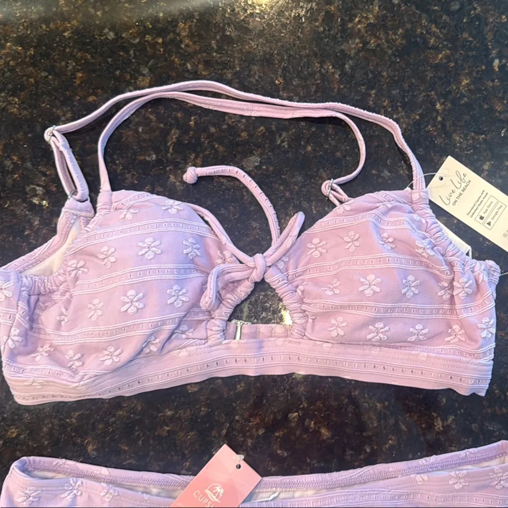 Cupshe Lavender Floral Bikini Set - Image 2