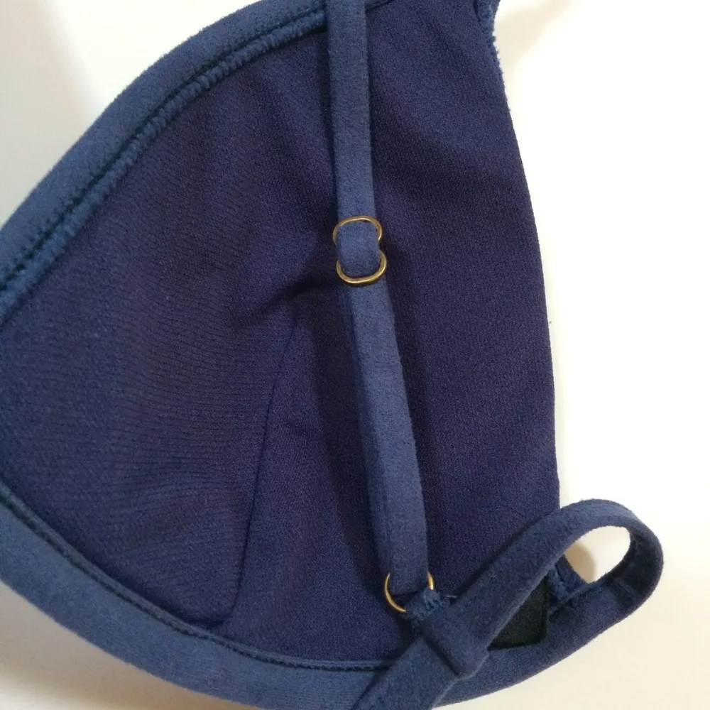 Lucky Brand Faux Suede Triangle Bikini Top - Image 4