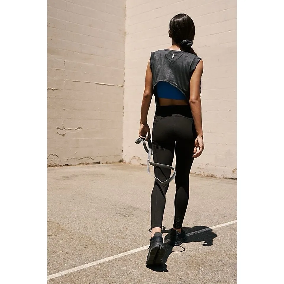 Free People Movement Off To The Races Jumpsuit Sz‎ XS Black Gray Active Athletic - Image 2