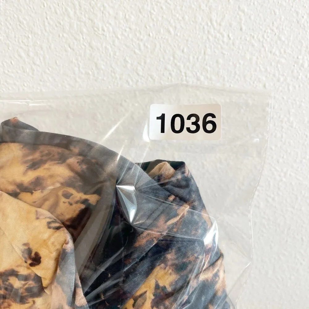 Soft Surroundings Dress Women Med Blue Tie Dye Maxi Ruched Waist Stretch Comfort - Image 10