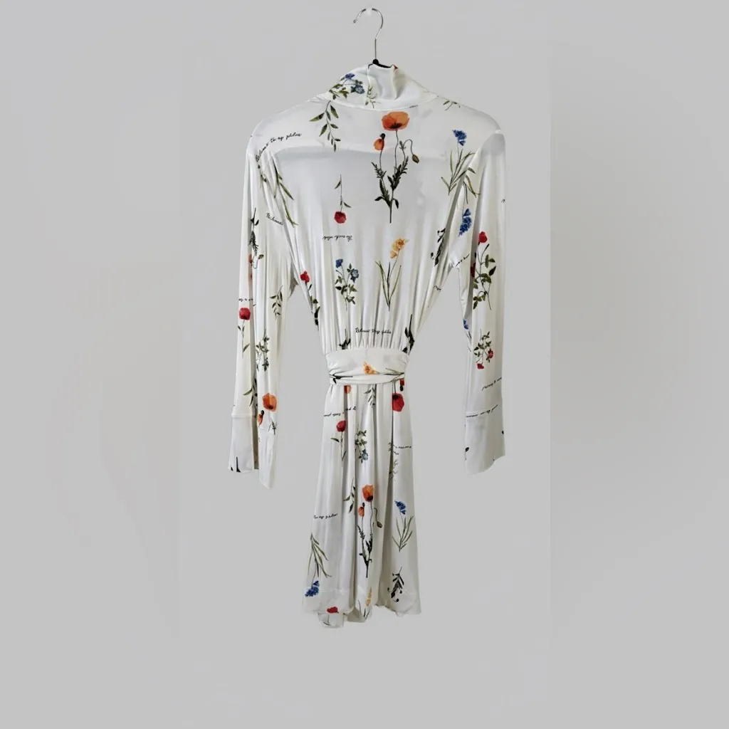 SOMA + CHICO’S Luxe Soft Floral Women's Midi Robe - Image 3