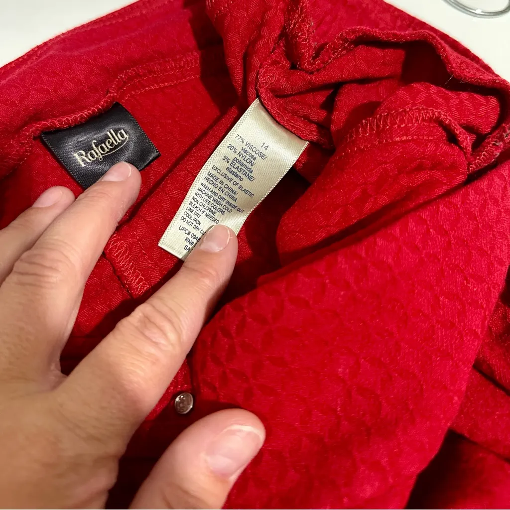 Rafaella Red Ankle Pants (1048) - Image 4