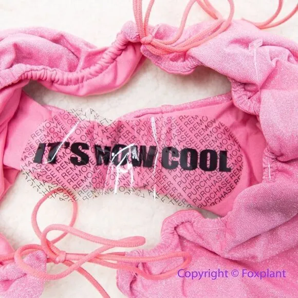 NEW Free People x Its Now‎ Cool Gathered Tie Pant in quartz lurex, size S Pink - Image 9