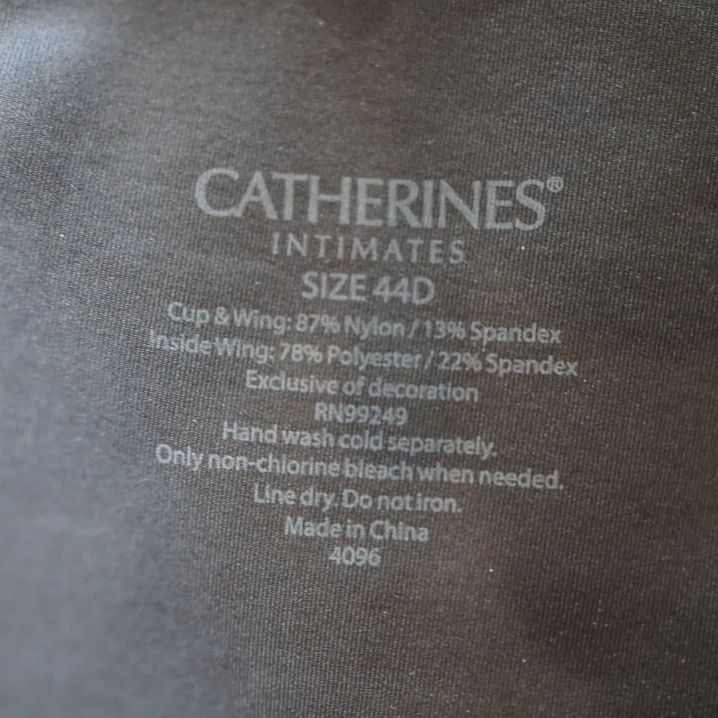 Catherines Intimates Black Bra 44D Wireless‎ Full Coverage - Image 4