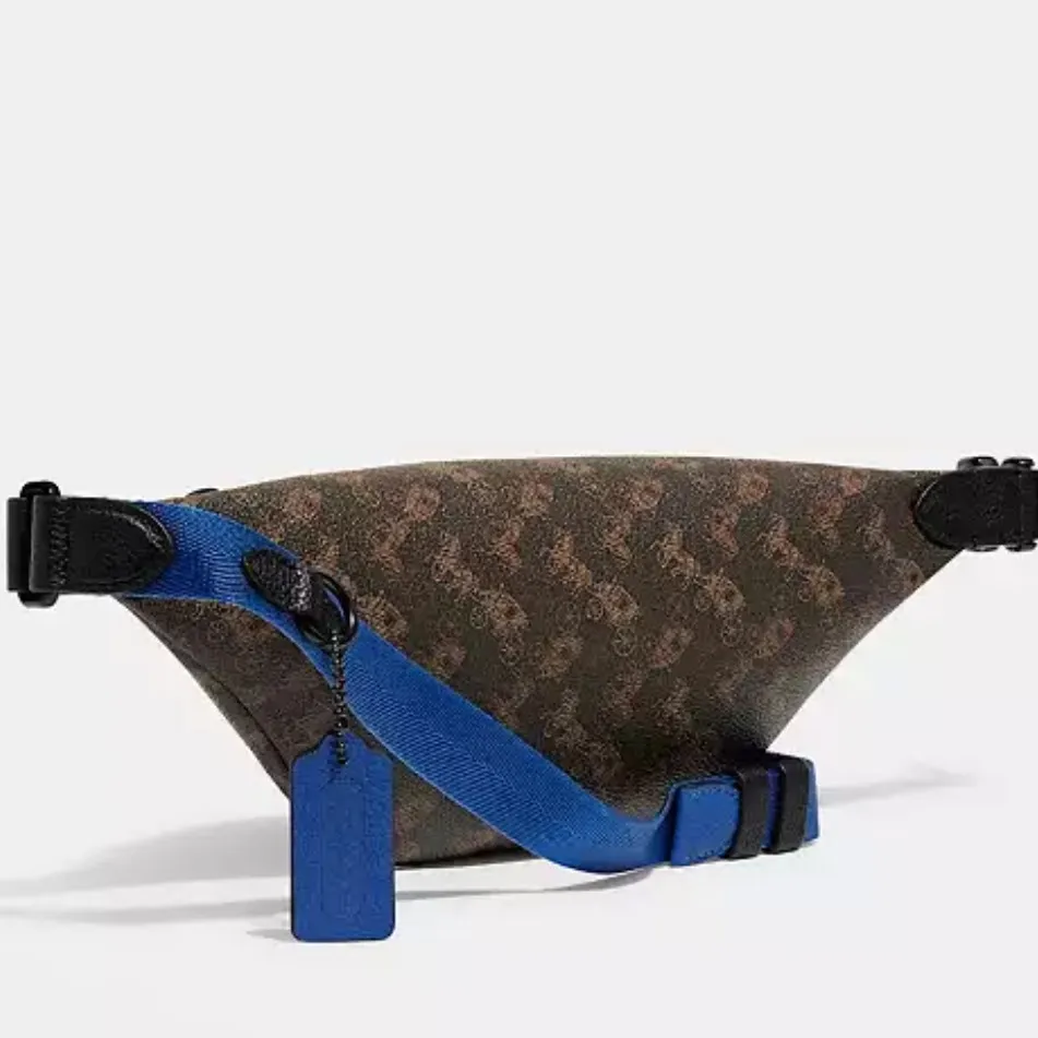 Coach Men's Belt Bag Black and Blue Belt Bag Women's Belt Bag - Image 2