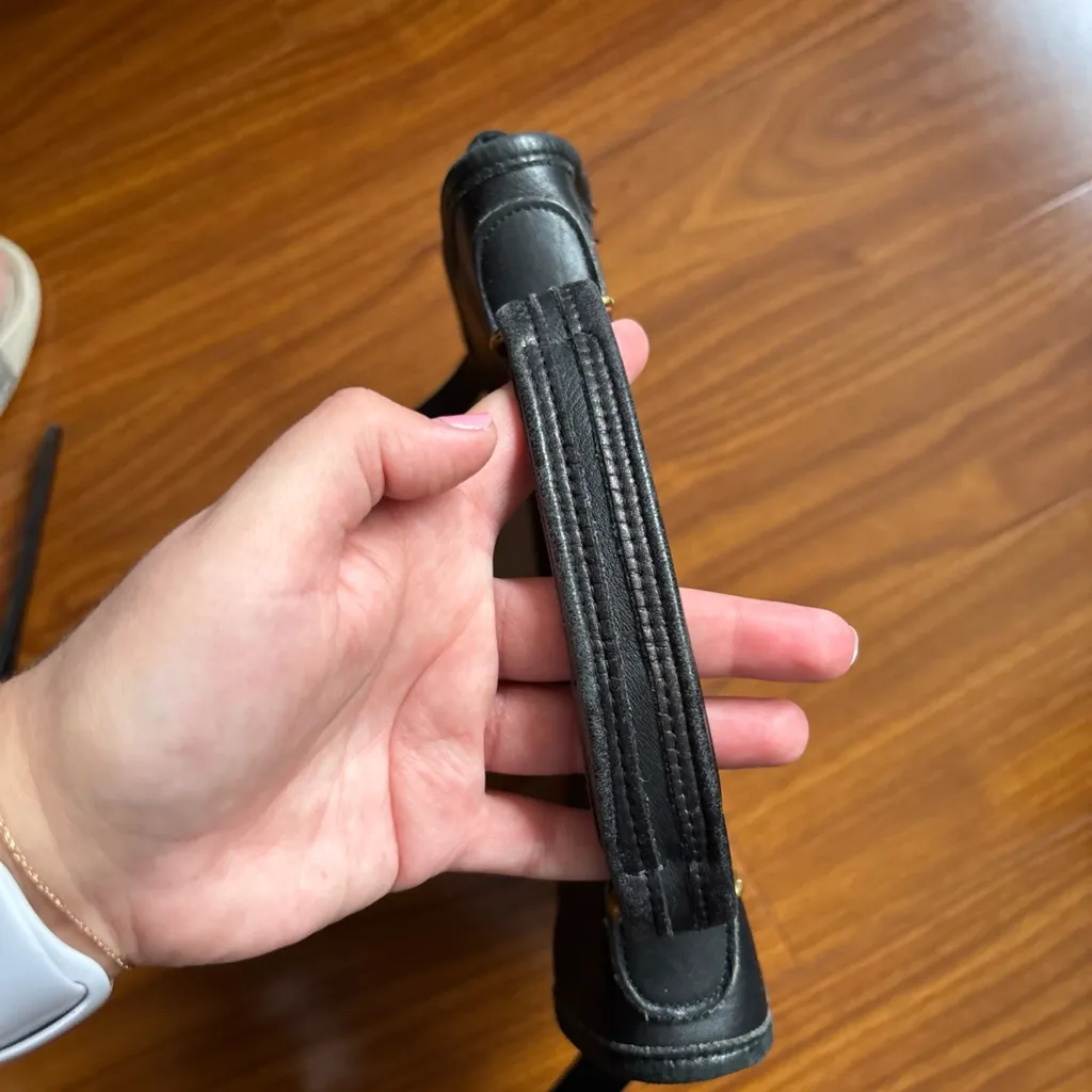 Coach Vintage Black Leather Top Handle 5130 Station Crossbody Bag - Image 4