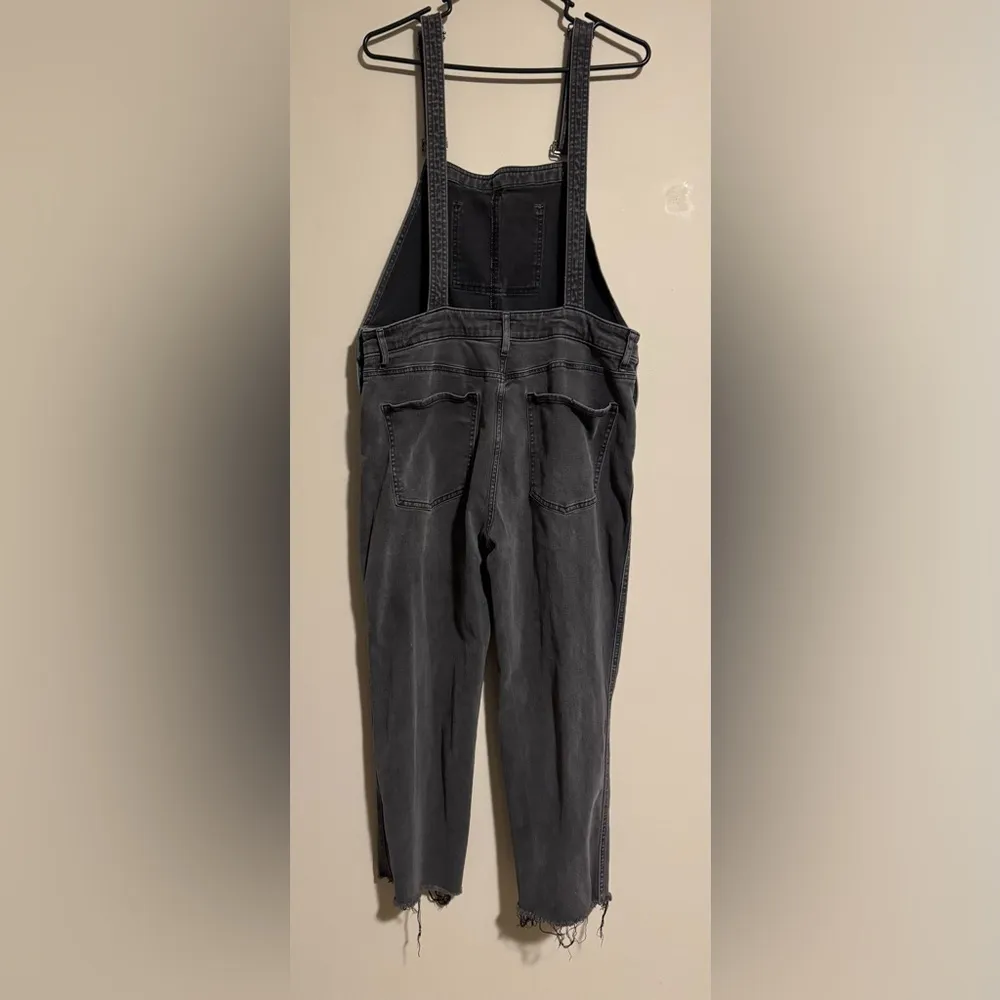 EUC Express Charcoal Grey Raw Edge Overalls size 12 - Image 6