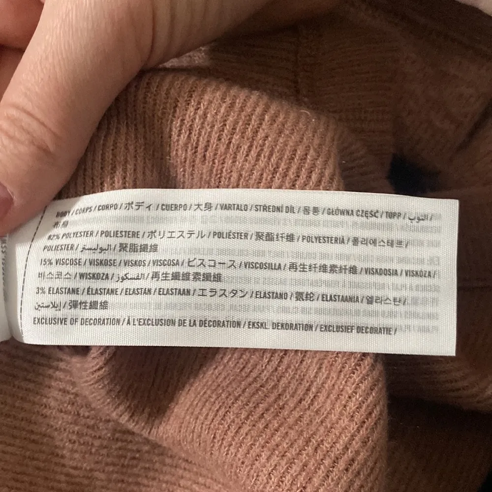 Abercrombie & Fitch dusty mauve Soft & Cozy slouched cropped sweater cardigan XS - Image 10