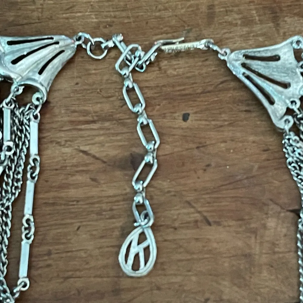 Vintage Kramer Multi Strand Necklace Silver - Image 5