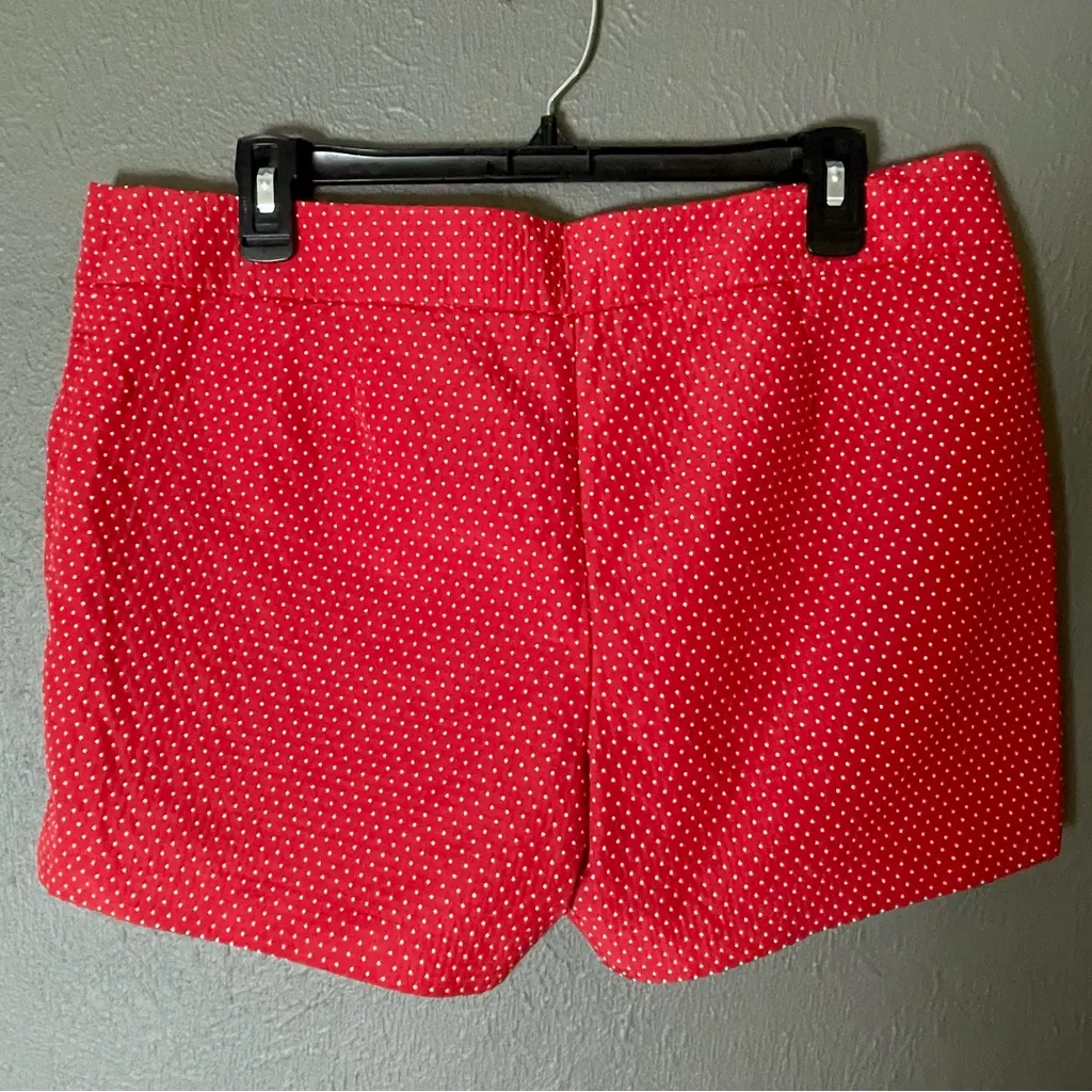 Cynthia Rowley‎ Red Polka Dot Shorts Size 10 Patriotic 4th of July Summer Cotton - Image 4