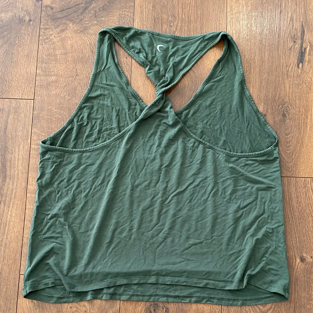 Zyia Active Fir Green Tordue Flow Tank Top Women’s Large - Image 5