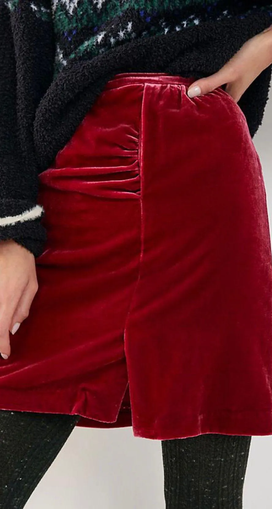 NWT $118  Raspberry Montie Velvet Mini Skirt 8 - Image 4