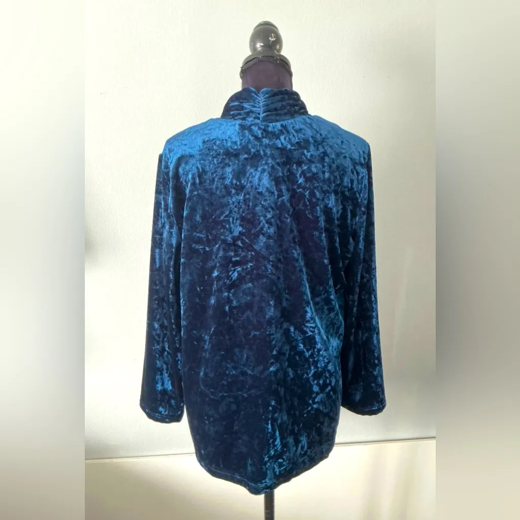 Elegant dressy velvet jacket 💙💙💙 Blue Size XL - Image 3