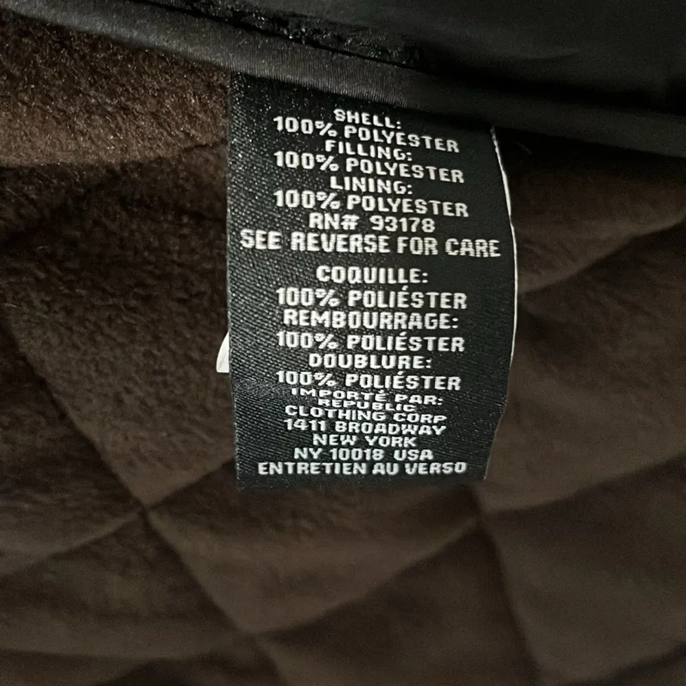 MAGASCHONI Women's Full Zip Diamond Quilted Vest, Black/Brown, Size S - Image 10