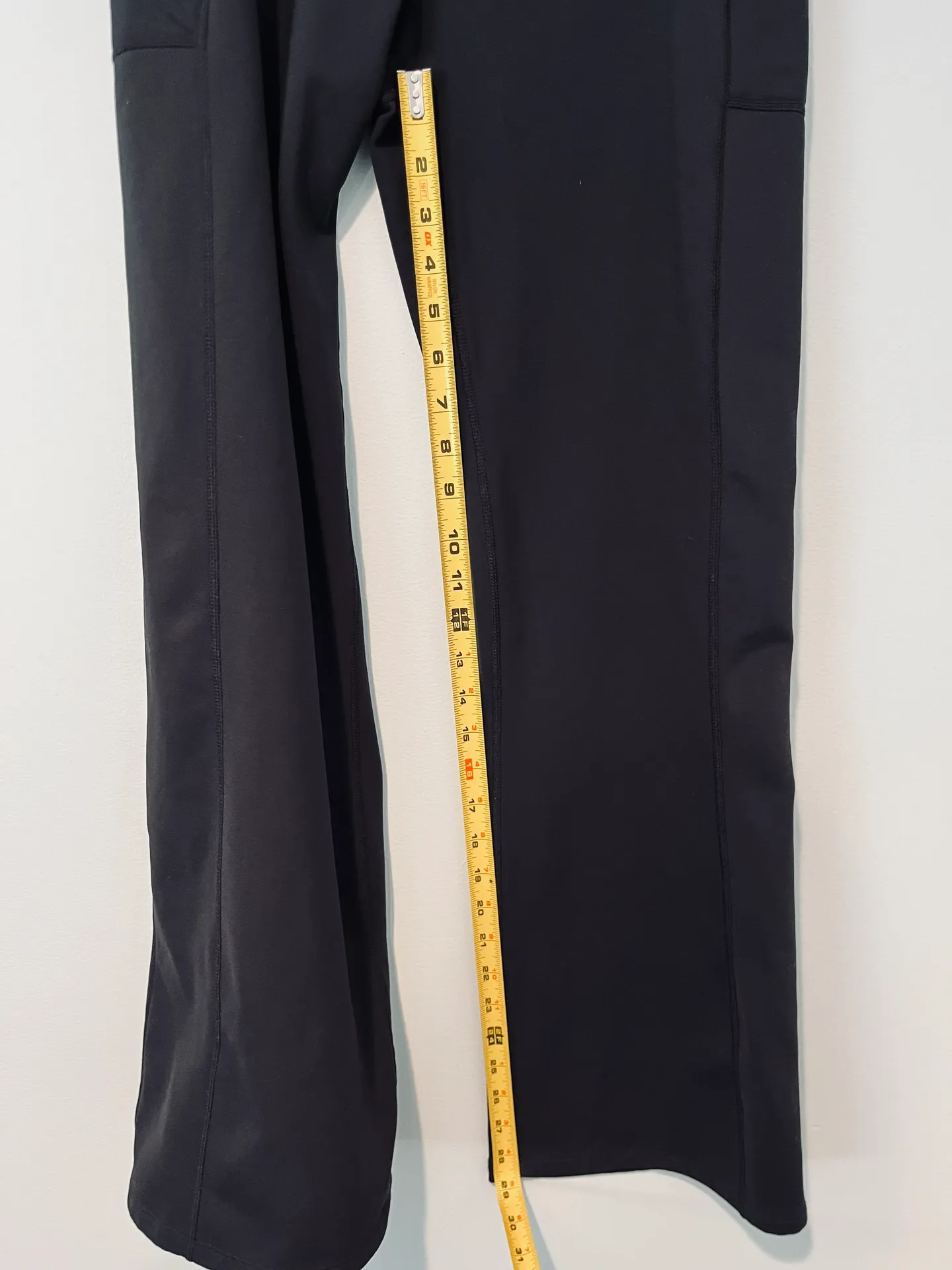 Fleece Lined Yoga Pants Black Size M - Image 8