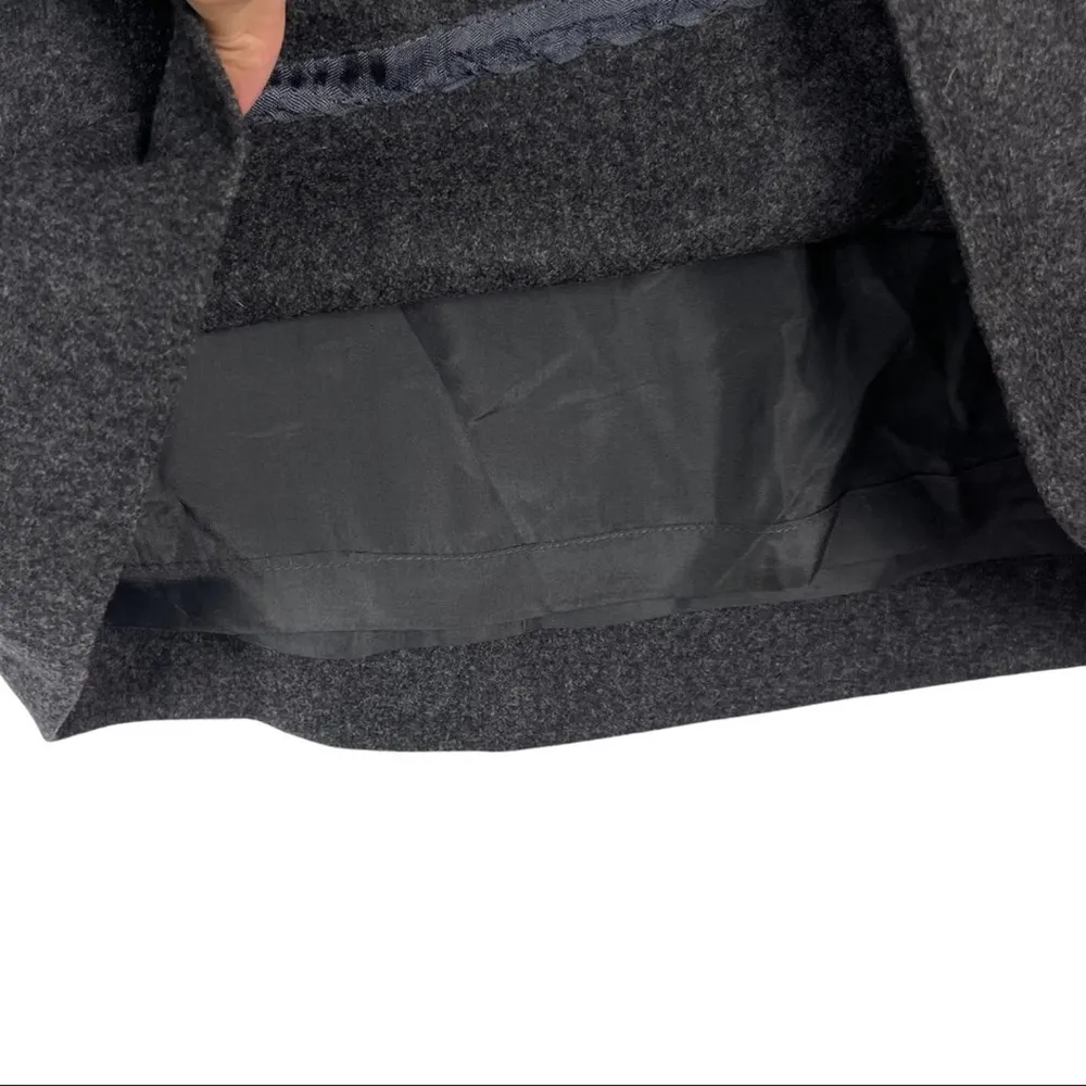 Ralph Lauren Charcoal Gray 100% Wool Mini Pencil Skirt Lined Side Zipper Size 10 - Image 6