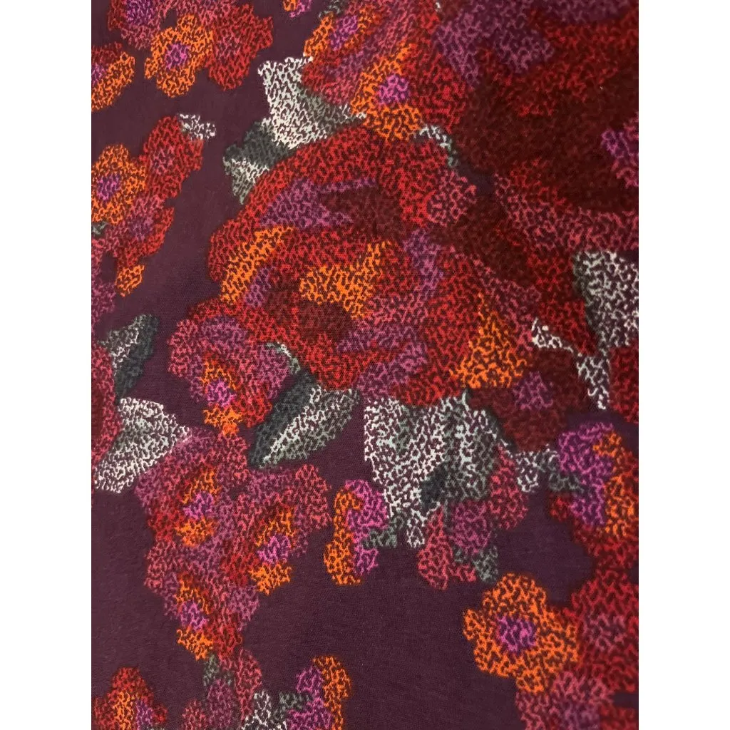 Christopher & Banks Women’s Blouse S Burgundy Floral Long Sleeve NEW - Image 14