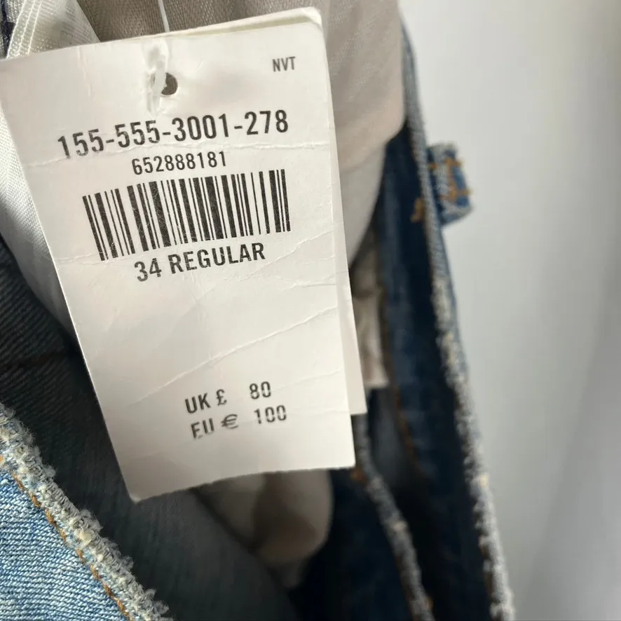 Abercrombie & Fitch 90s Slim Straight Ultra High Rise Jeans Womens 18R 34 nEW‎ - Image 10