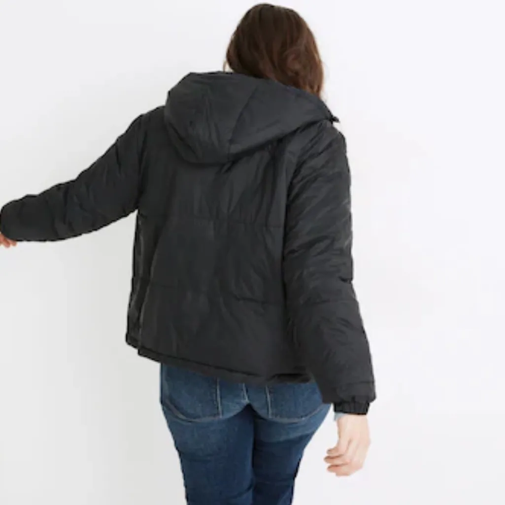 Madewell  Chevron Packable Puffer Jacket in Black - Image 4