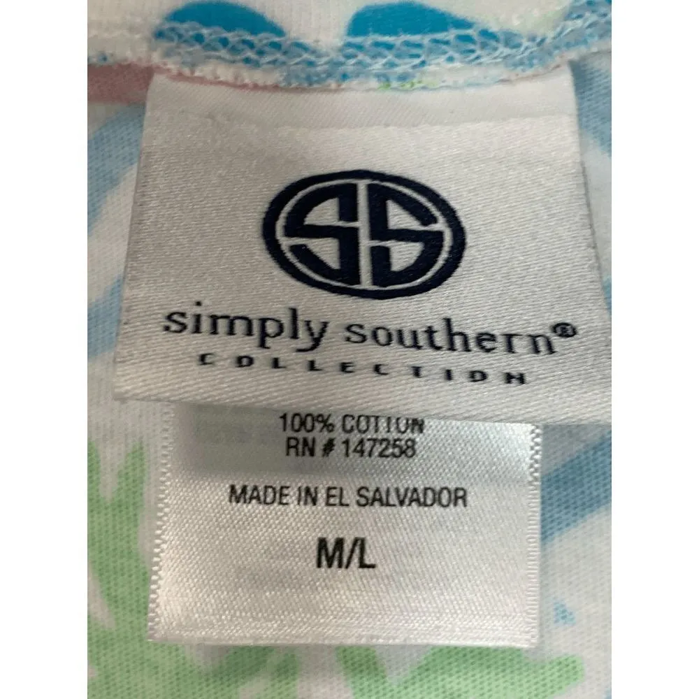 Simply Southern Women's Crab Tank Dress Beach Swimsuit Cover Up Multicolor M/L - Image 2