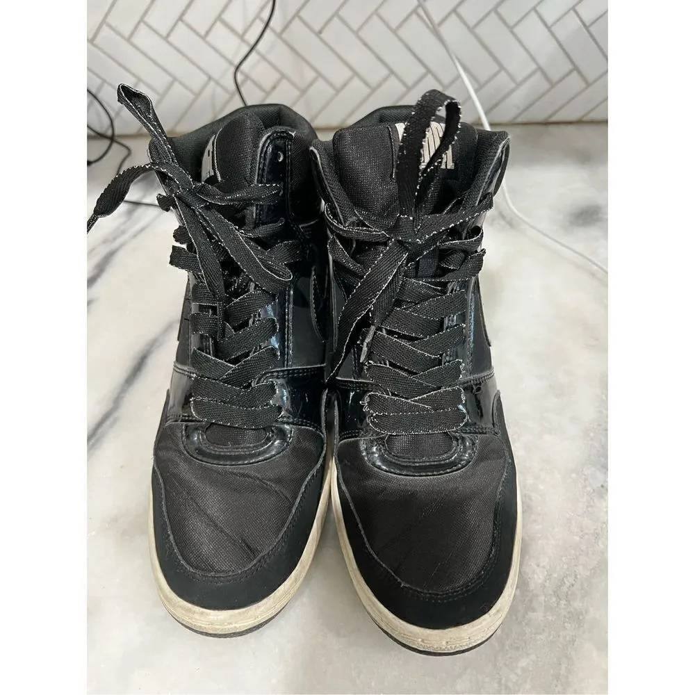 Nike Air Force Sky High Black Hidden Wedge Shoes Womens Size 9 629746-001 - Image 4