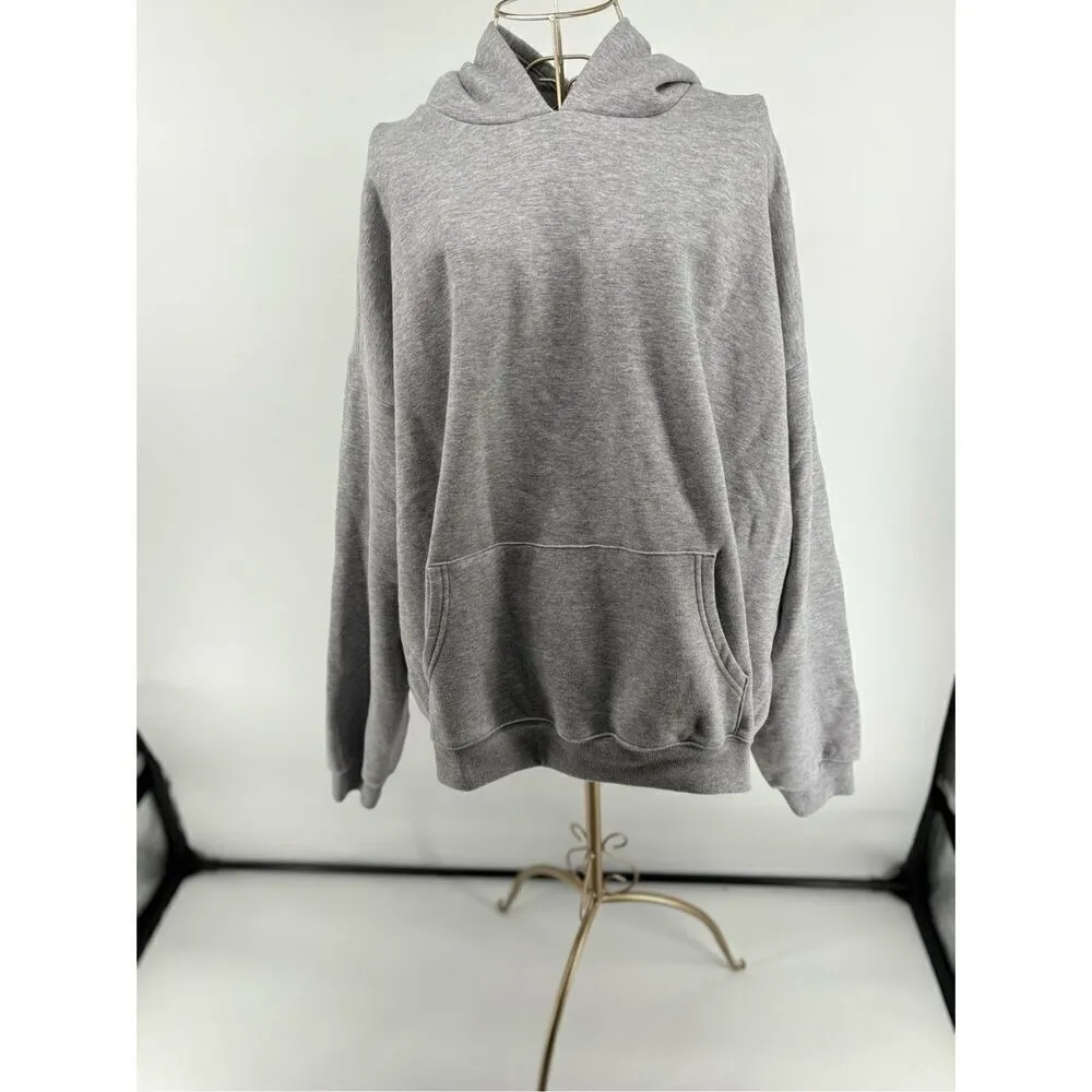 NWT Skims Heather gray cotton fleece classic pullover hoodie size 4X - Image 8