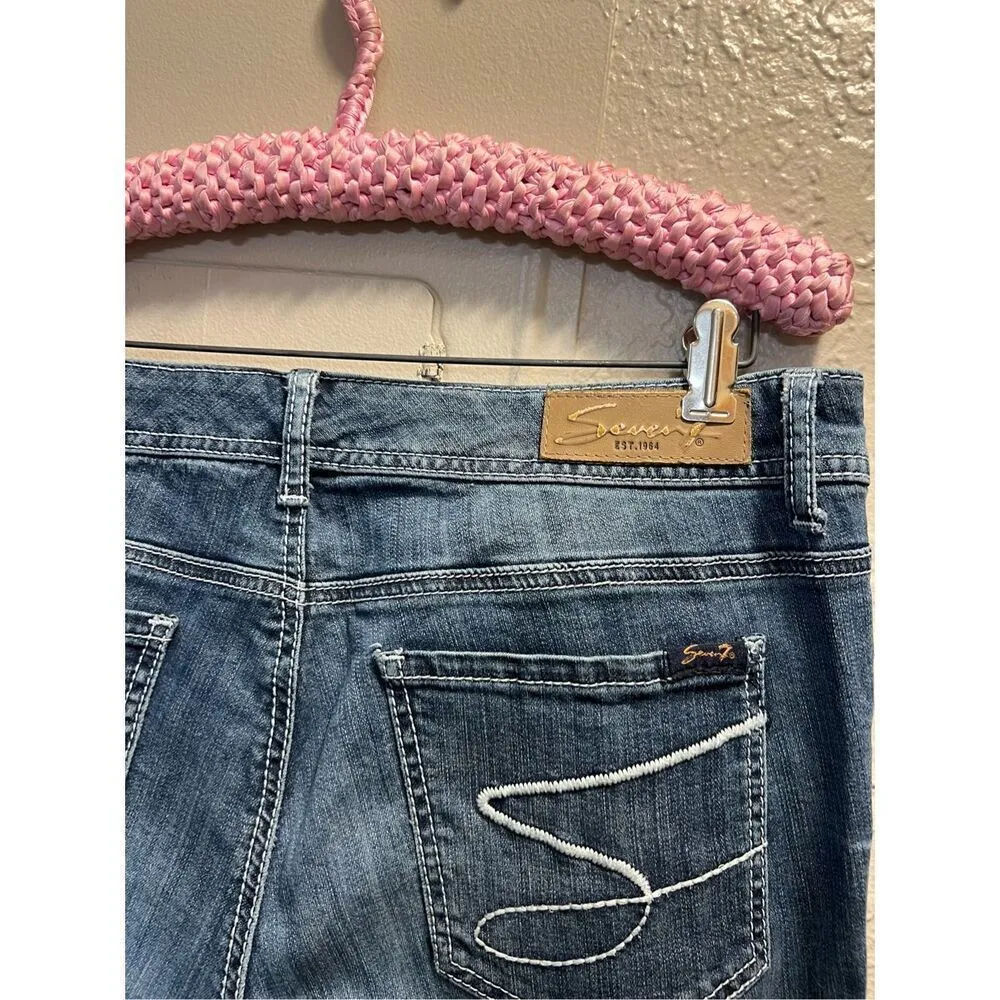 Seven7 Flare Blue Jeans Woman’s Size 12 - Minor Wear/Flaws - Image 13