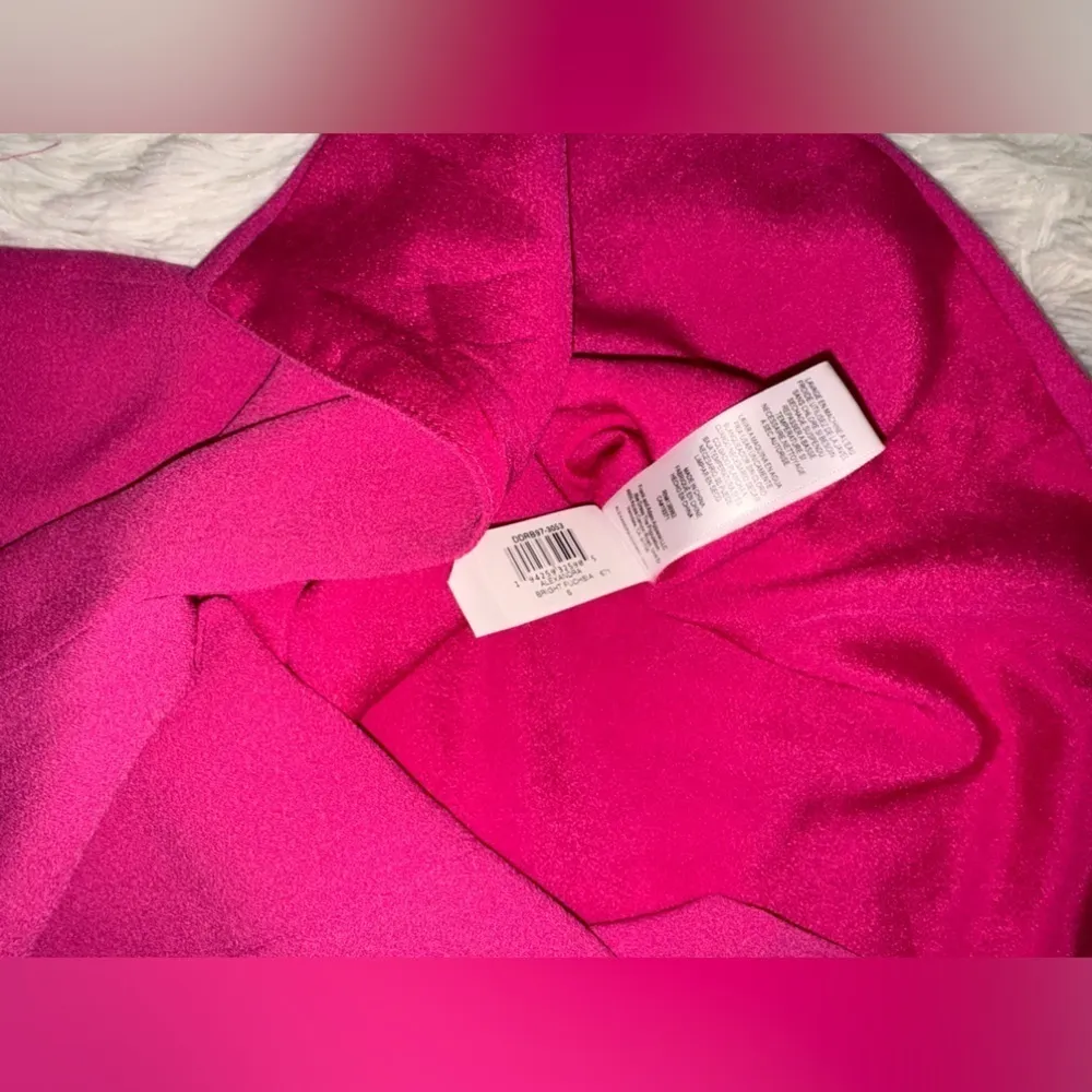 NWOT Dress the Population Alexandra Midi-Dress in Bright Fuchsia Size S - Image 5