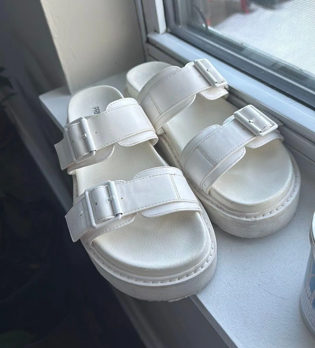 White Chunky Sandals - Image 4