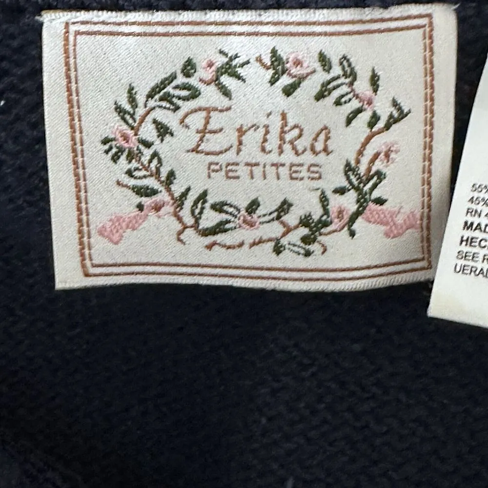 Erika II Holiday‎ Christmas Sweater Vest Embroidered Women's Size Petite Small - Image 10