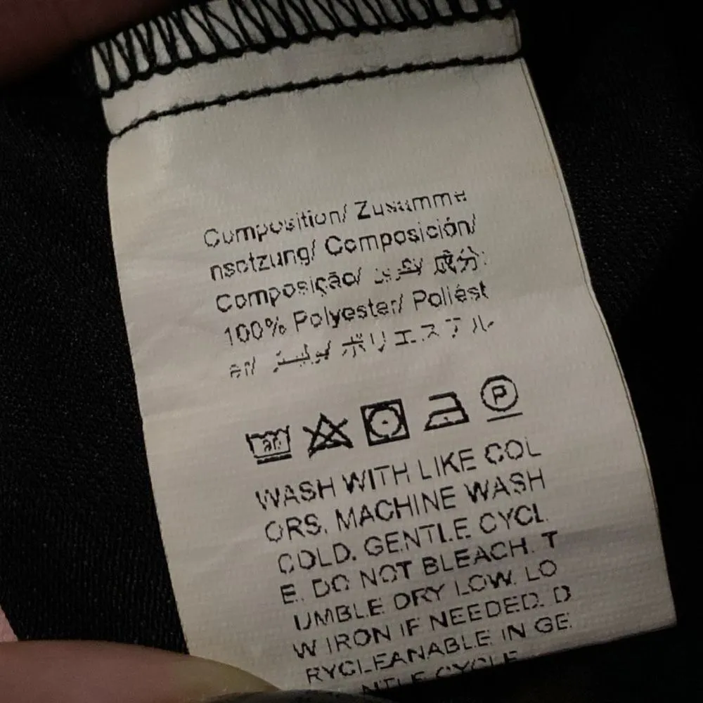 SHEIN | Black Button Down Collared Long Sleeve Blouse Elastic Sleeve Cuffs M - Image 7