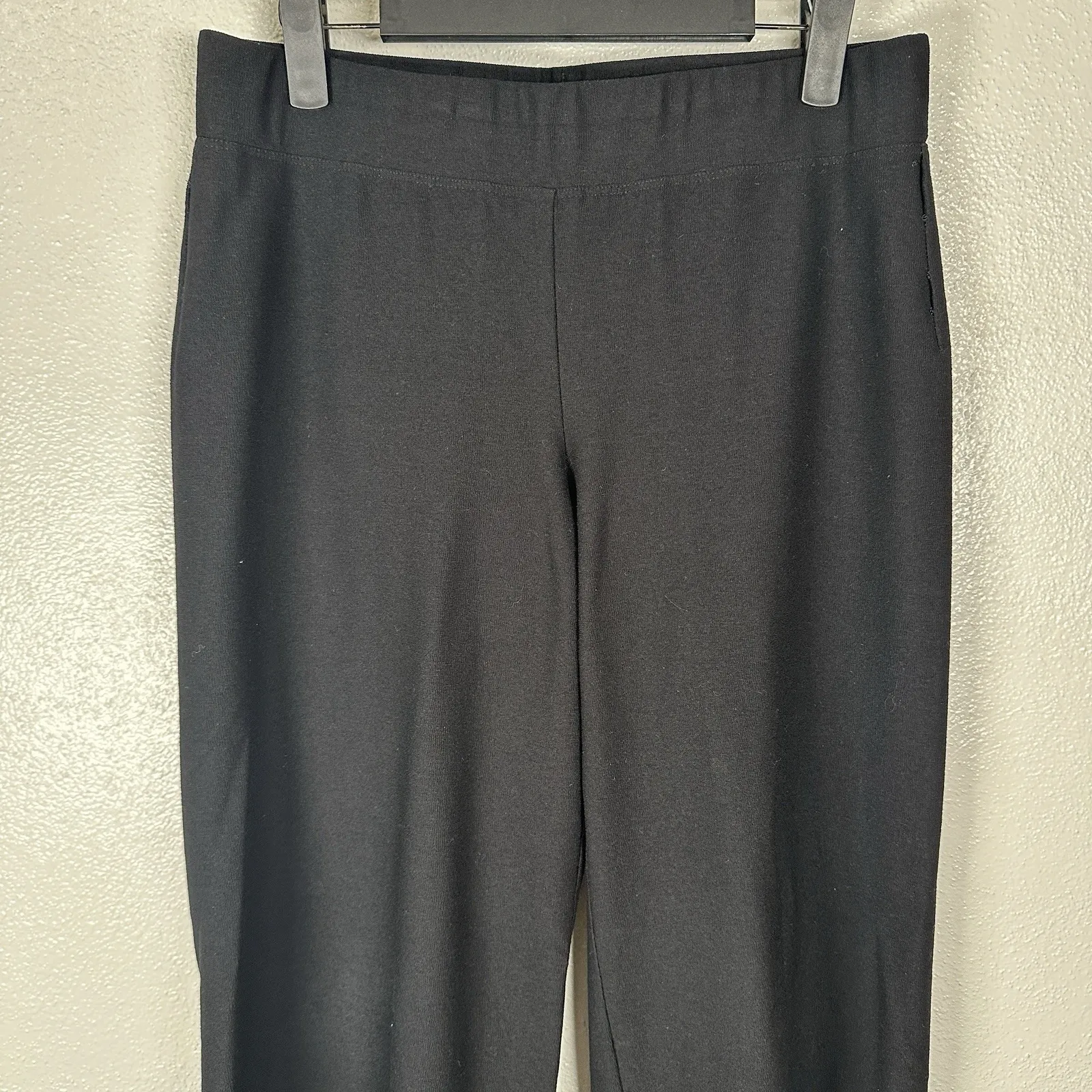 Eileen Fisher Pants Womens Petite Small PS Black Pull On Elastic Waist Ponte - Image 2