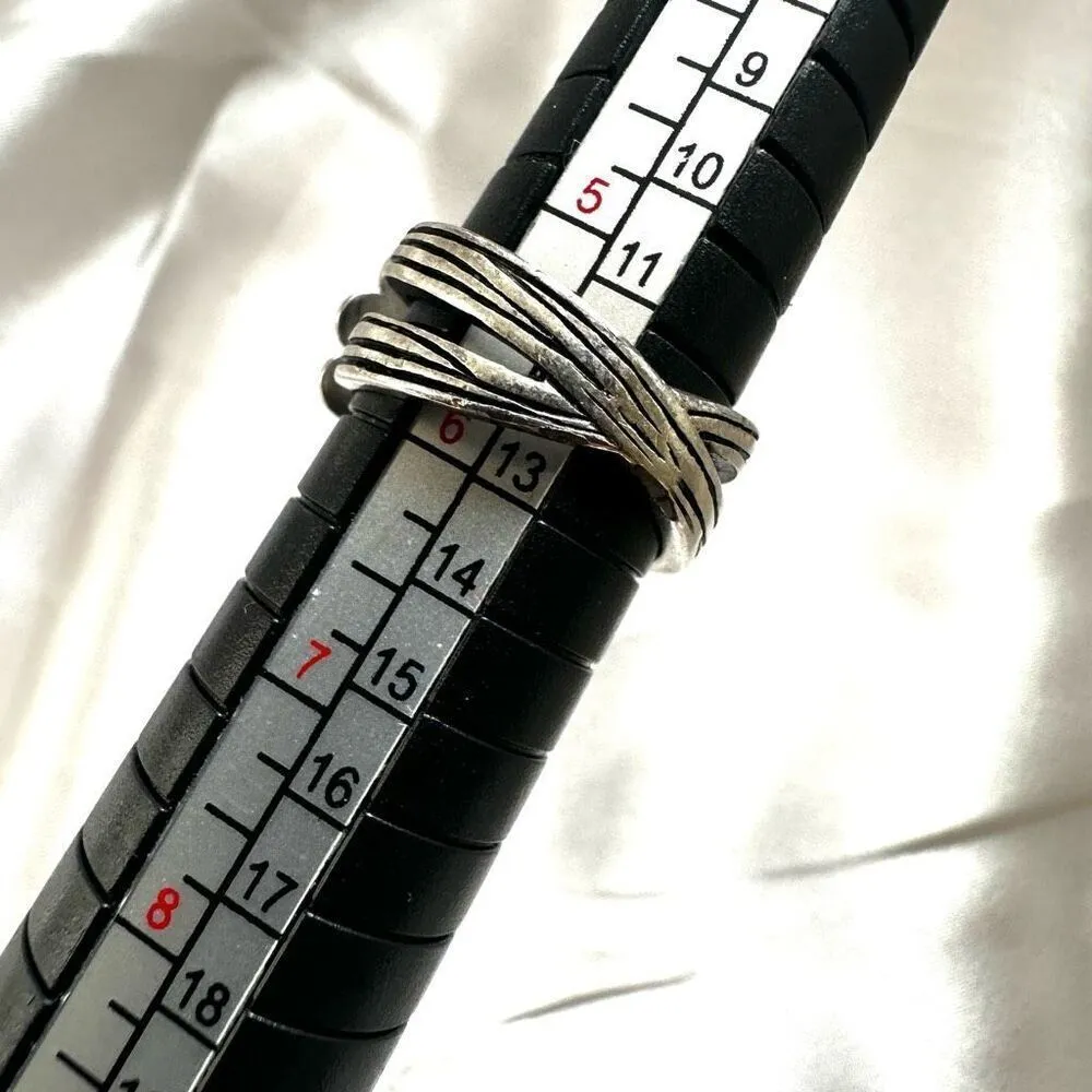 Premier Designs silver tone and turquoise blue Cabo ring - Image 7