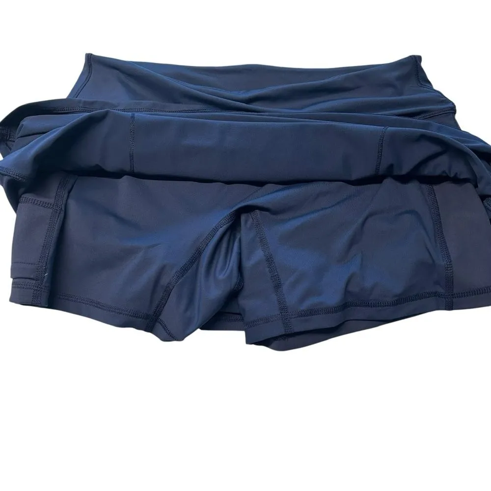 Peter Millar L Pocket‎ Front Athletic Skirt Skort Blue Tennis Golf Pickleball - Image 5