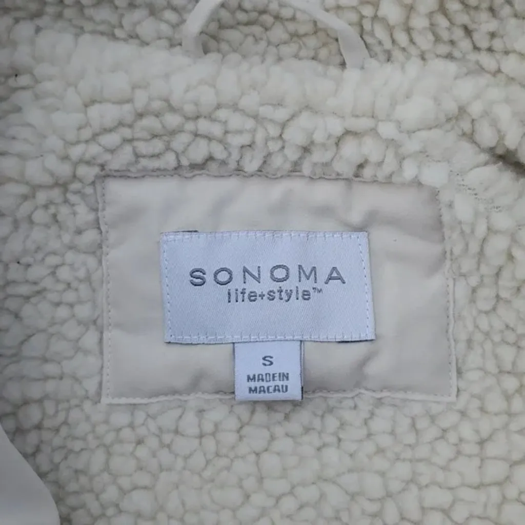 Sonoma Sherpa Lined Zip Up Vest | Sonoma Sherpa Lined Vest Tan - Image 9