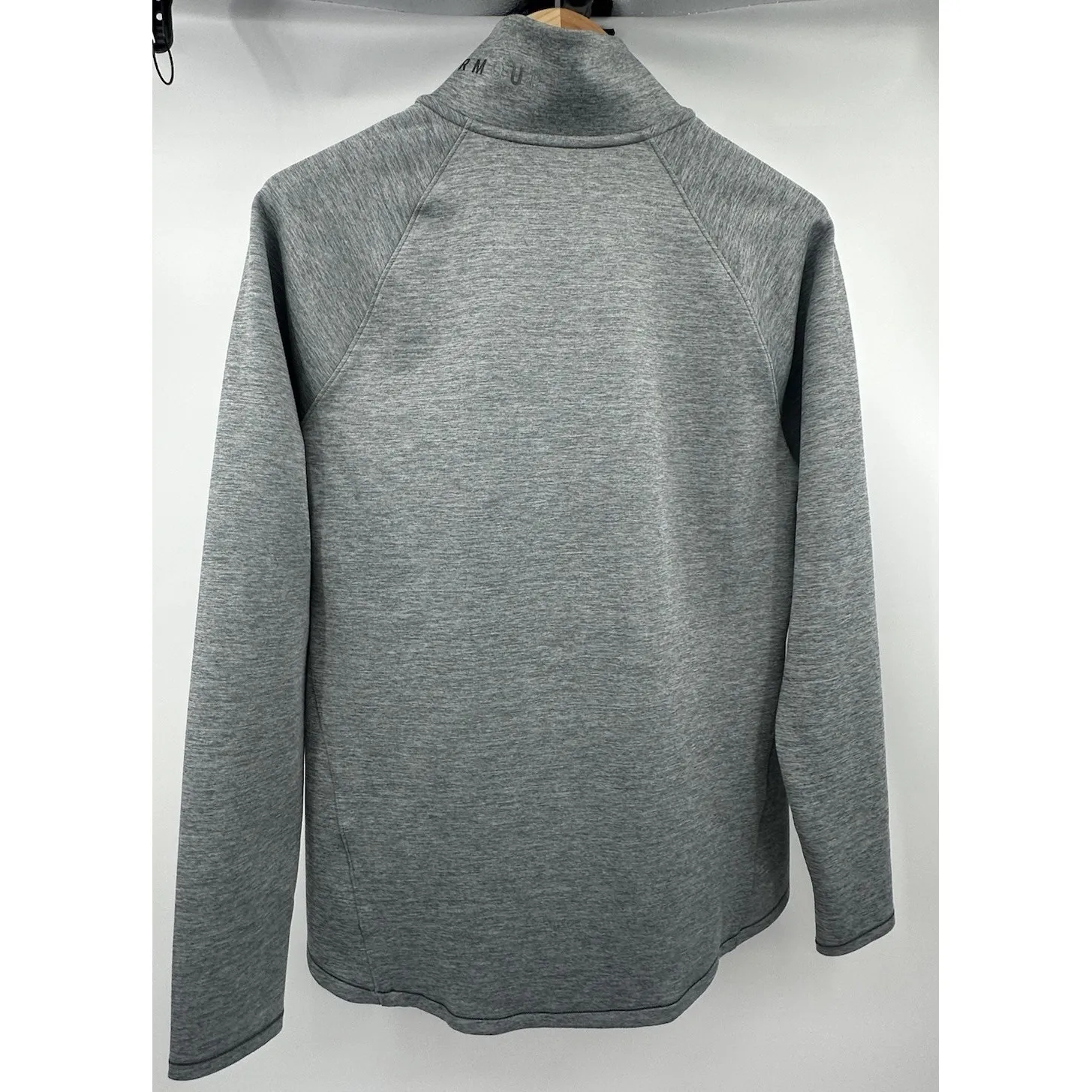 Under Armour  Shirt Women XL Gray Fitted Turtleneck Thin Sweater Base‎ Layer Zip - Image 4