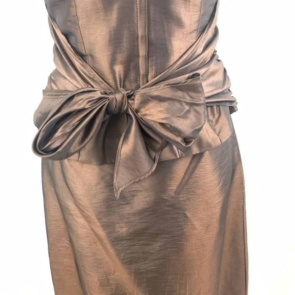 Bill Levkoff Iridescent Brown Strapless 2-Piece Skirt & Top - Size 8 - Image 5