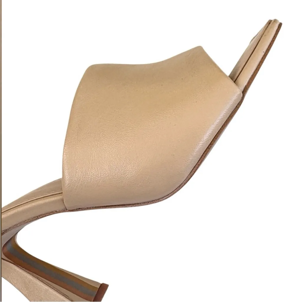 EUC Sam Edelman Leather Carmen Square
Toe Flared Heel Sandals Size 9.5 - Image 7