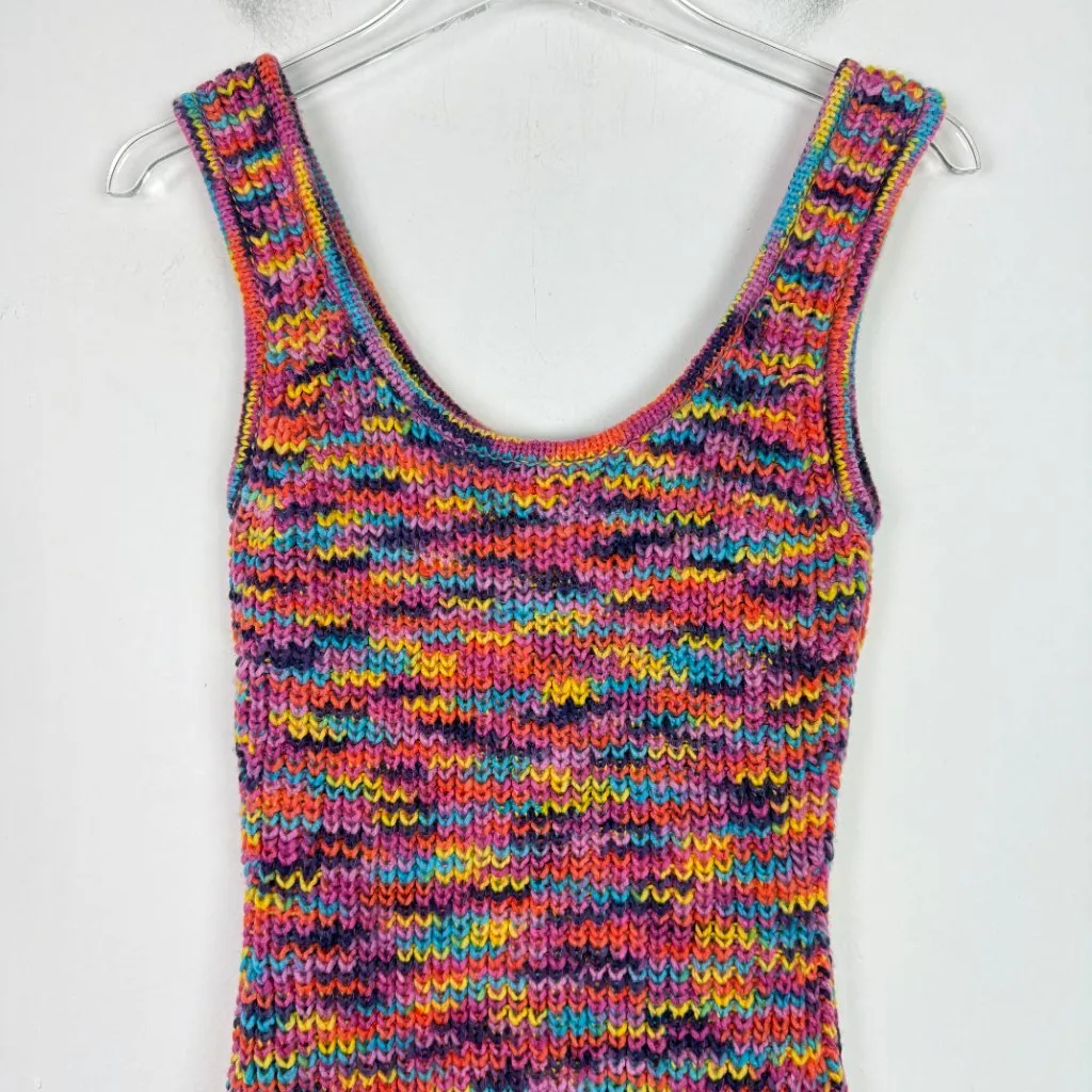 STAUD Gardenia Melange Mini Tank Dress in Pink Multi Sweater Size Medium M EUC - Image 8