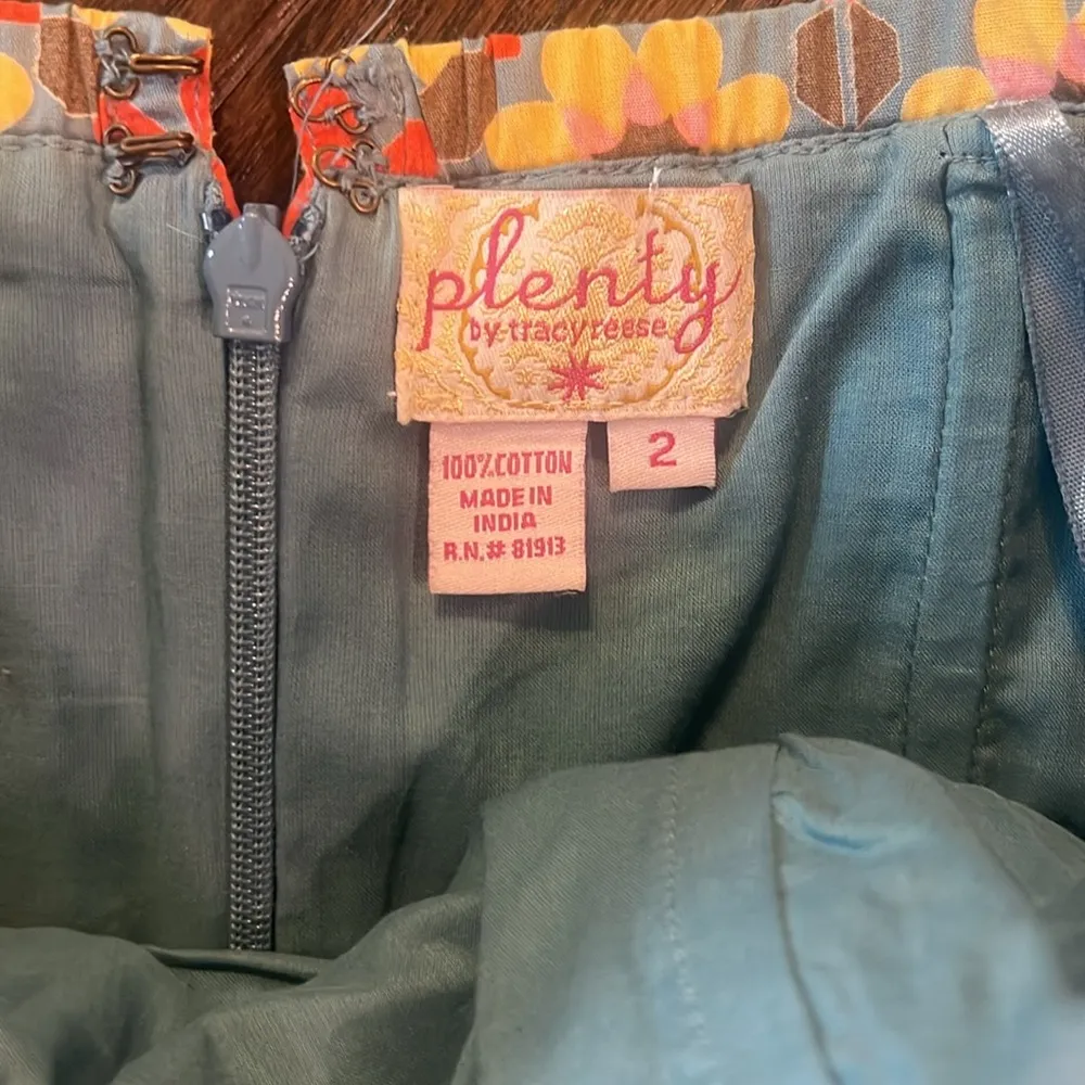 Plenty by Tracy Reese Strapless Dress with Floral Accents 2 EUC Yellow - Image 2