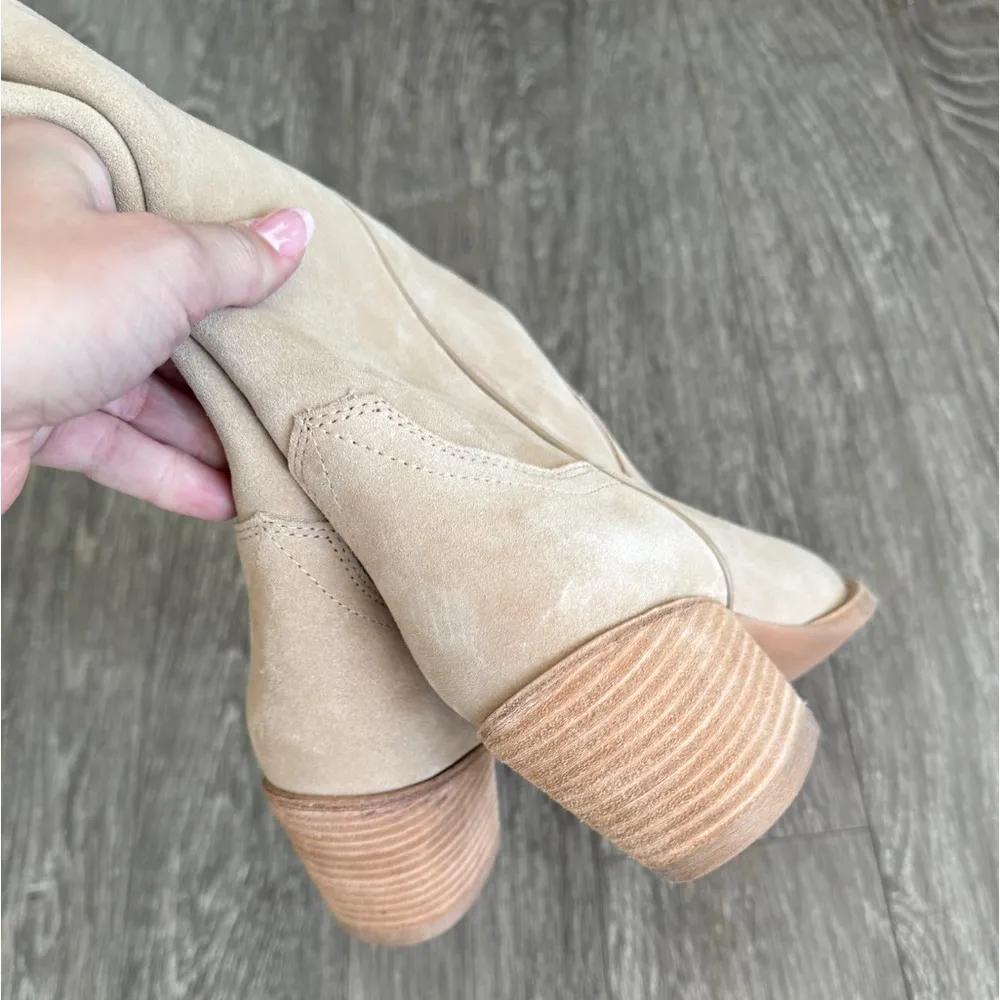 JEFFREY CAMPBELL Tan Suede Western Boots 8 - Image 2