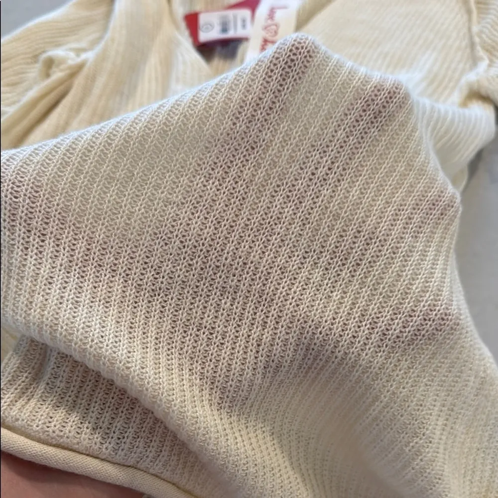 NWT Hanna Anderson Women’s Cream Wool Blend Lightweight Hooded Cardigan size XL - Image 3