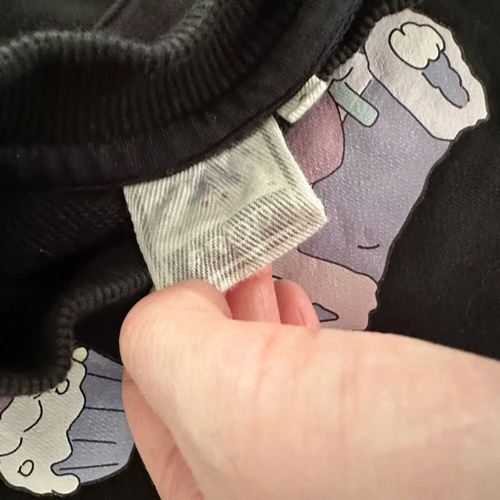 Prod BLDG Women’s Black 2 Bunny Cupcake Sweatshirt - Image 4