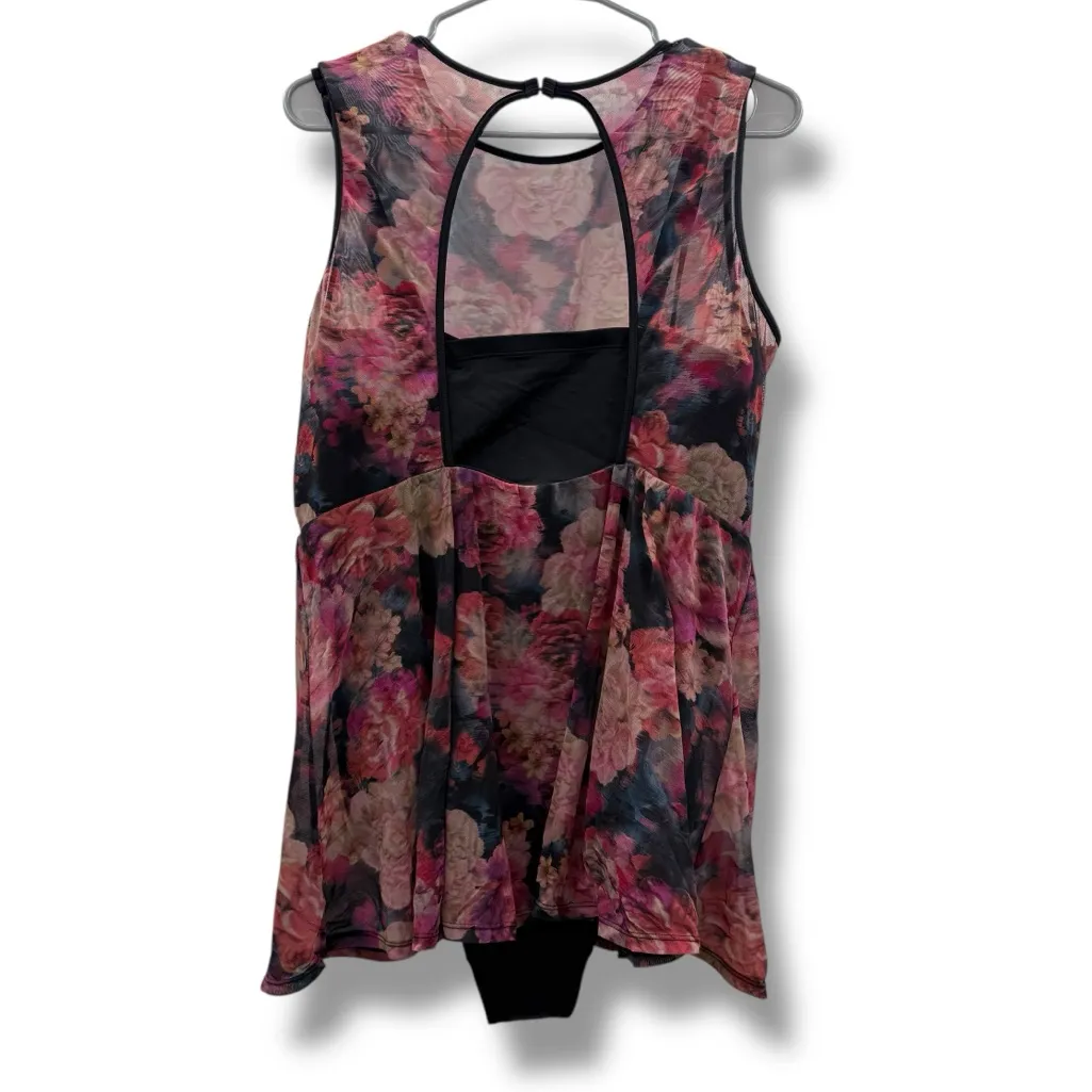 Torrid Floral Print‎ Mesh Underwire One Piece Swimsuit Sz 2X DD/F - Image 6