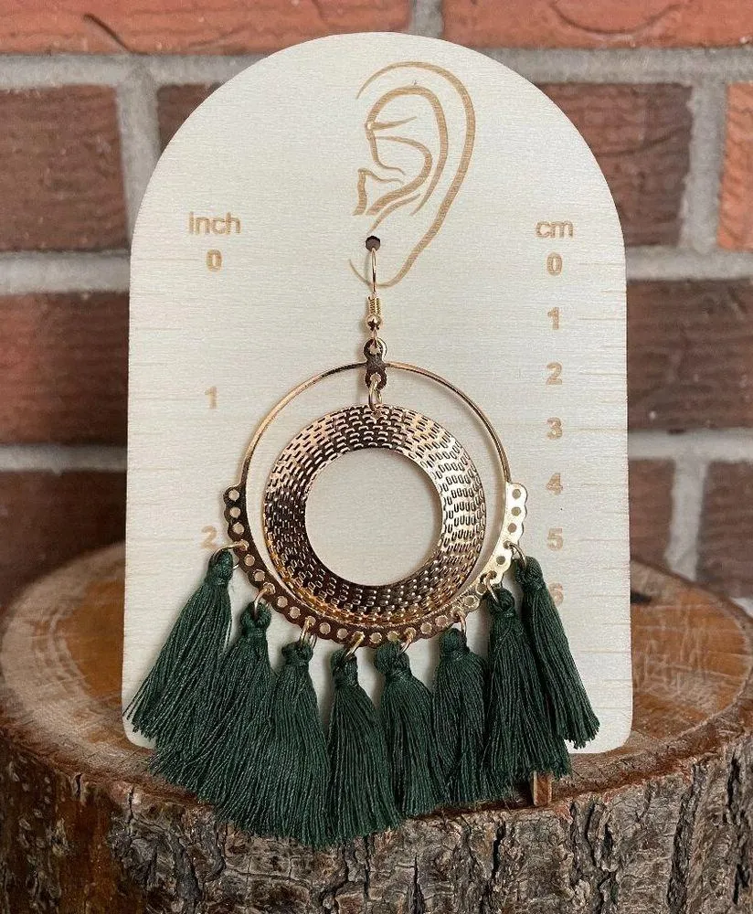 Tassel Hoop Earrings - Image 2