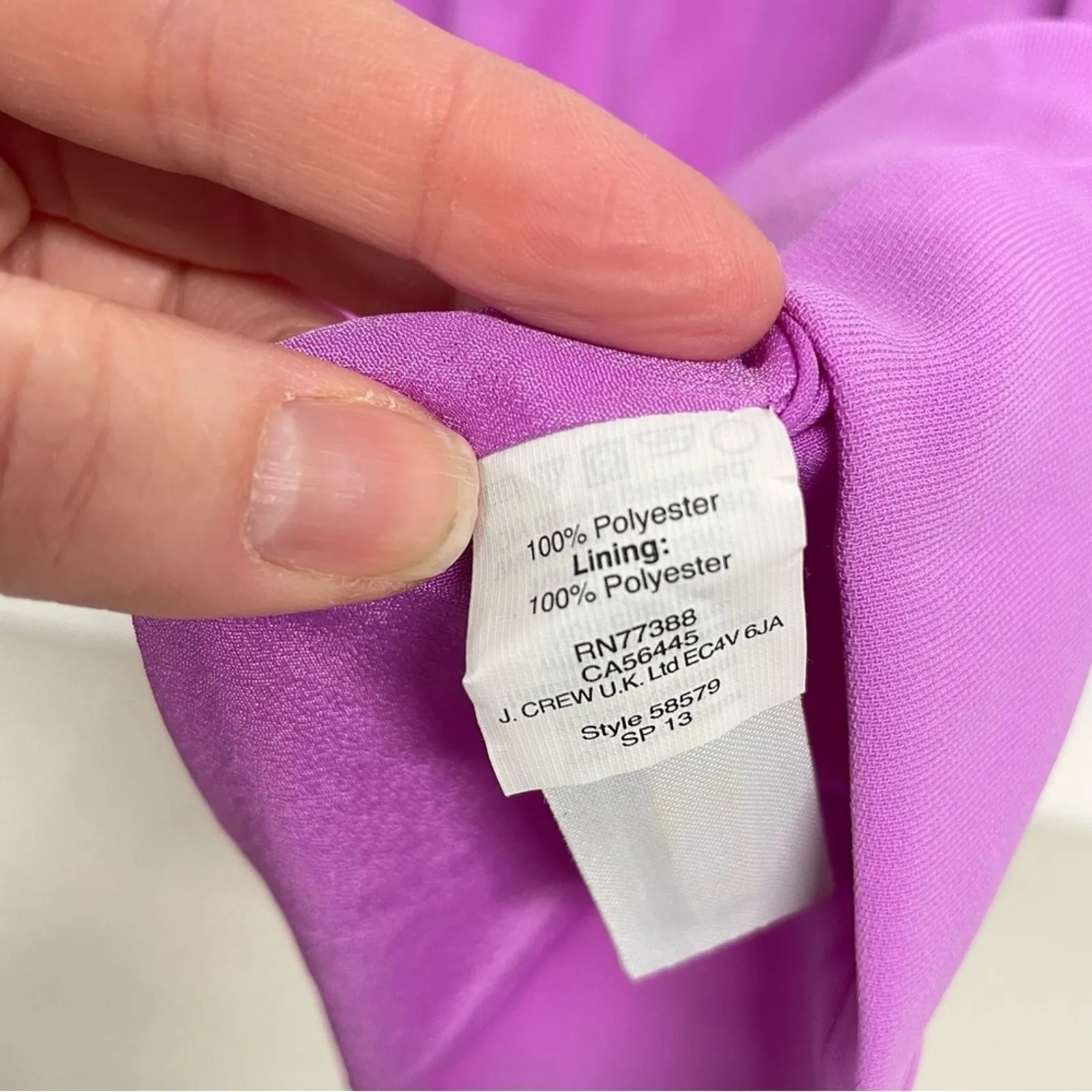 J Crew Purple Sleeveless Fit & Flare Mini Dress Womens 4 Classic Lavender Preppy - Image 4