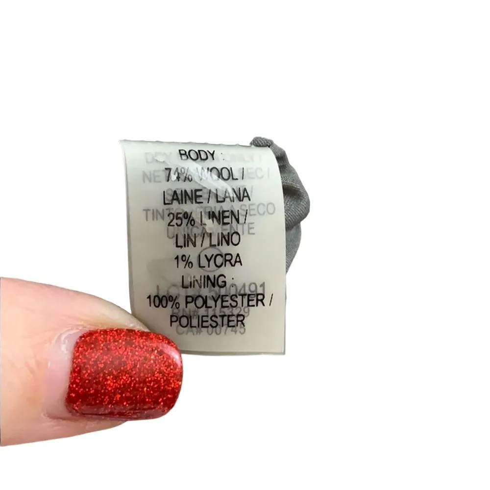 Badgley Mischka Gray Wool Blend Blazer - Image 3