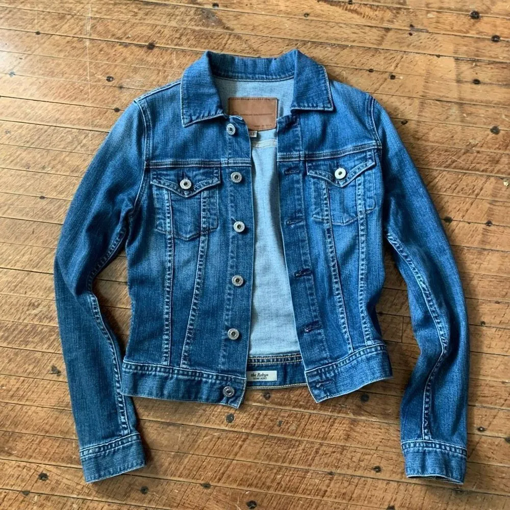 AG Adriano Goldshmeid distressed vintage XS denim normcore jacket - Image 3