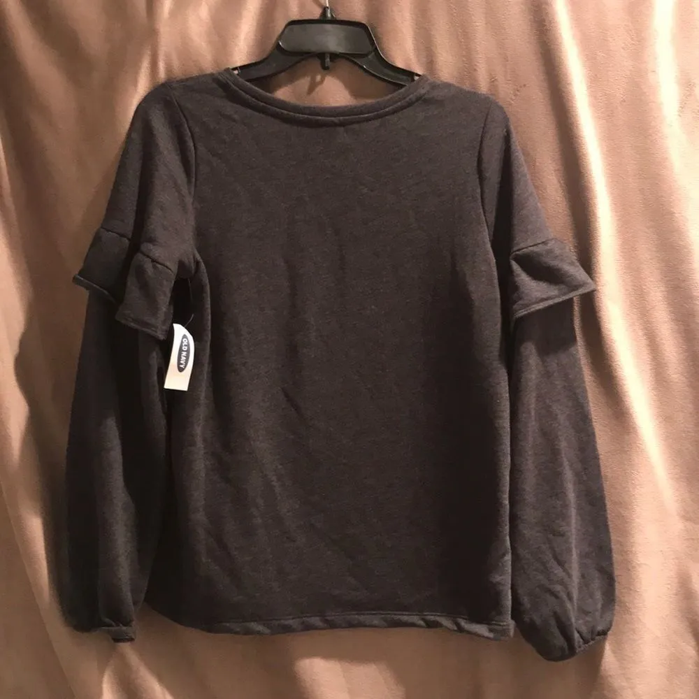 Old Navy  Terry Ruffle Sweatshirt - Image 3