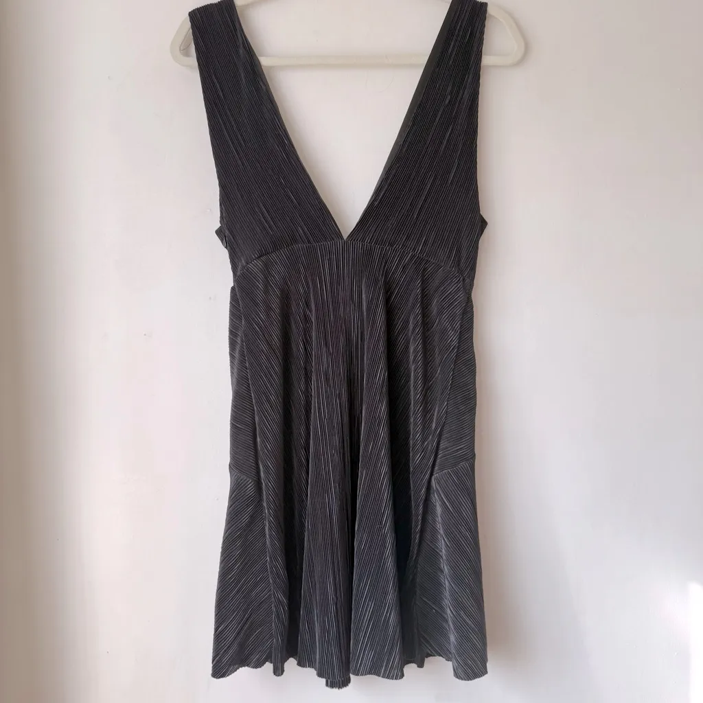 Free People Black Pleated Twist And Shout Mini Dress 4 - Image 10